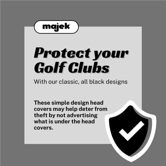 Black Golf Zipper HeadCovers Driver 1 3 5 Fairway WoodsHeadcovers Metal Neoprene - Picture 6 of 8